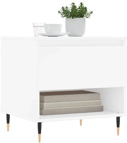 Mesas de centro 2 pcs 50x46x50 cm derivados de madeira branco