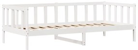Sofá-cama com gavetas 80x200 cm madeira de pinho maciça