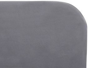 Cama de casal em veludo cinzento 140 x 200 cm FLAYAT Beliani