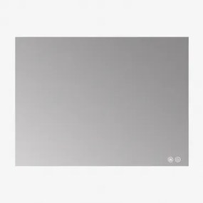 Espelho De Parede Retangular 120x90 Cm Para Casa De Banho Com Luz Led E Antivapor Riben Transparente - Sklum