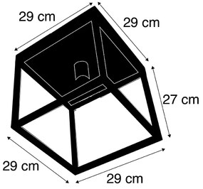 Candeeiro de tecto moderno em prata antiga - Big Cage Moderno