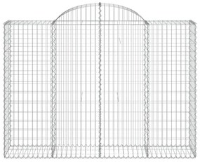 Cestos gabião arqueados 2pcs 200x50x140/160cm ferro galvanizado