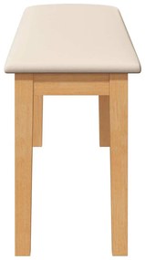 Banco 110 cm madeira seringueira maciça
