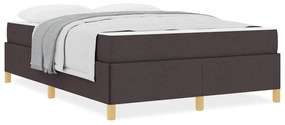 Cama Box Outros Marrom Escuro e Branco 140 x 200 cm tecido