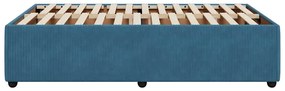 Estrutura de cama 120x200 cm veludo azul