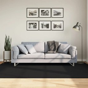vidaXL Tapete pelo curto macio e lavável HUARTE 160x230 cm preto