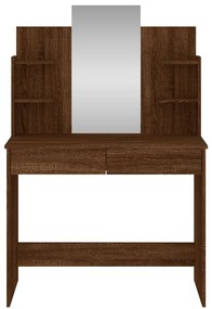Toucador com espelho 96x39x142 cm cor carvalho castanho