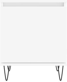 Mesas de cabeceira 2pcs 40x30x50 cm derivados de madeira branco