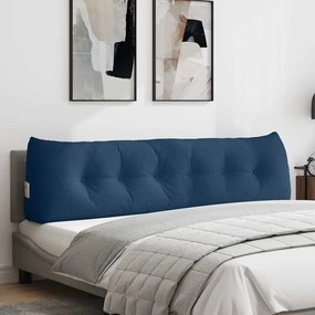 vidaXL Travesseiro para Costas Azul 180 x 24 x 50 cm tecido