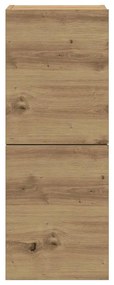 Conjunto de armário TV parede 4 pcs madeira carvalho artisiano
