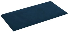 Painel de parede 12 pcs 30x15 cm veludo 0,54 m² azul