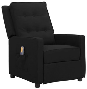 vidaXL Poltrona de massagens tecido preto