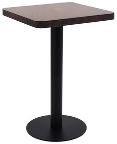 Mesa bistrô 50x50 cm MDF castanho-escuro