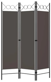Divisória de quarto com 3 painéis 120x180 cm antracite