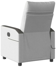 Cadeira de massagem reclinável tecido cinzento