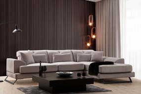 Sofá de Canto Frido – Cinzento Claro – 190 cm x 304 cm