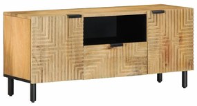 Móvel de TV castanho 105x33x46 cm madeira de mangueira maciça