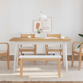 Banco 90 cm madeira seringueira maciça branco