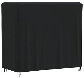 vidaXL Capa para suporte de lenha 122x61x106 cm oxford 420D preto