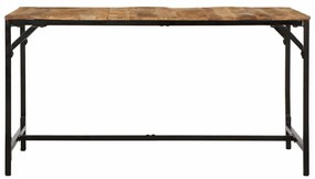 Mesa de jantar 140x70x75 cm madeira de mangueira maciça áspera