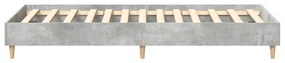Cama vidaXL 90x200 cm Cinza de Concreto em Madeira Composta