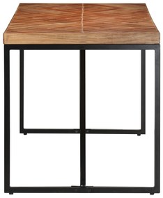 Mesa de jantar 140x70x76 cm madeira acácia maciça e mangueira