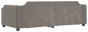 Sofá-cama c/ gavetão/gavetas 80x200 cm tecido cinza-acastanhado
