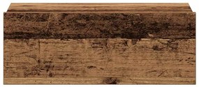 Mesa cabeceira suspensa 2 pcs madeira velha 40x32x15 cm