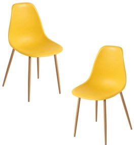 Pack 2 Cadeiras Mykle - Amarelo
