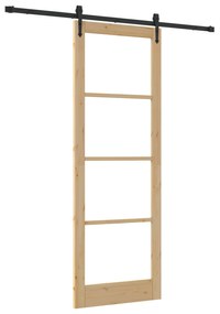 Conjunto de Porta Deslizante vidaXL com Conjunto de Ferragens 83x232 c