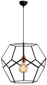 Candeeiro de Teto Degirmen – Preto e Bronze – 56 cm