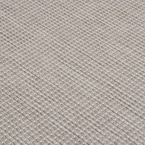 Tapete de tecido plano p/ exterior 140x200 cm cinza-acastanhado