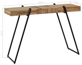 Mesa consola teca reciclada 120x35x81 cm