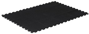 Ladrilho de borracha 12 mm 90x120 cm preto