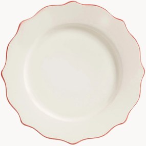 Prato de jantar pintado à mão Scalloped