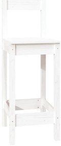 7 pcs conjunto de bar pinho maciço branco