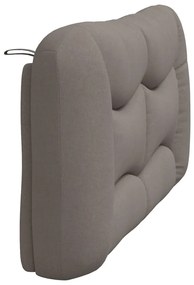 Almofadão de cabeceira 160 cm tecido cinzento-acastanhado