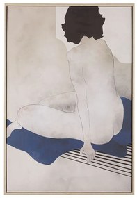 Quadro decorativo com moldura 63 x 93 cm preto e cinzento GRAVONI Beliani