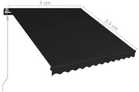 Toldo retrátil automático 300x250 cm antracite