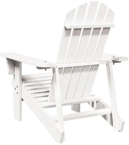Cadeira adirondack 69x85x90,5 cm madeira de abeto maciça branco