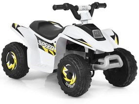 Moto 4 para crianças veículo eletrico com design moderno 73 x 40 x 44,5 cm Branco