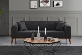 Sofá-cama 3 Lugares Cofi – Antracite – 222x90x80 cm