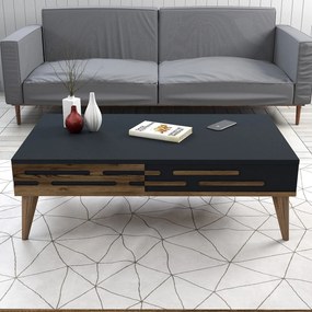 Mesa de Centro Valensiya – Nogueira e Antracite – 105x60x34,6 cm