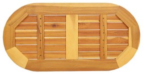 Tampo de Mesa 80x40x2,2 cm Oval de Madeira Sólida de Acácia