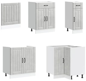 11 peças armário de cozinha conjunto Lucca concreto cinza