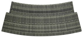 Mesa de bar para jardim 120x55x110 cm vime PE cinzento