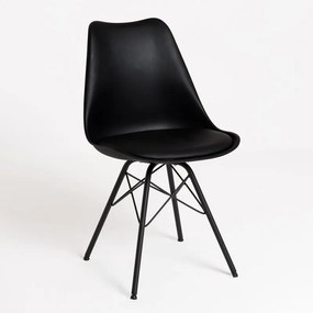 Cadeira Tilsen Metalizada - Preto
