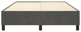 Estrutura de cama sem colchão 140x190 cm veludo cinzento-escuro