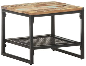 Mesa de apoio 40x40x35 cm madeira recuperada maciça