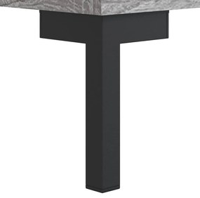 Armário Alto com Vitrine Brenna de 180 cm - Cinzento - Design Moderno